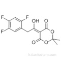 5-1-hydroxy-2- (2,4,5-trifluorophényl) éthylidène-2,2-diméthyl-1,3-dioxanne-4,6-dione CAS 764667-64-3